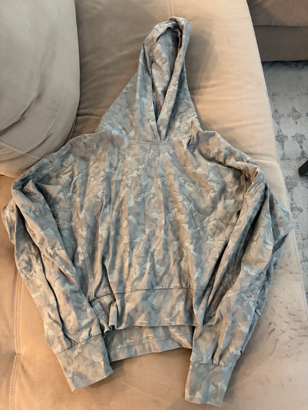 Athleta Women's Camo Hoodie - Light Gray & Taupe